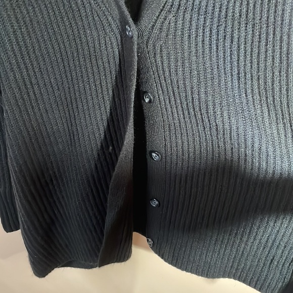 Caslon black chunky knit button-down cardigan sweater - Picture 4 of 5
